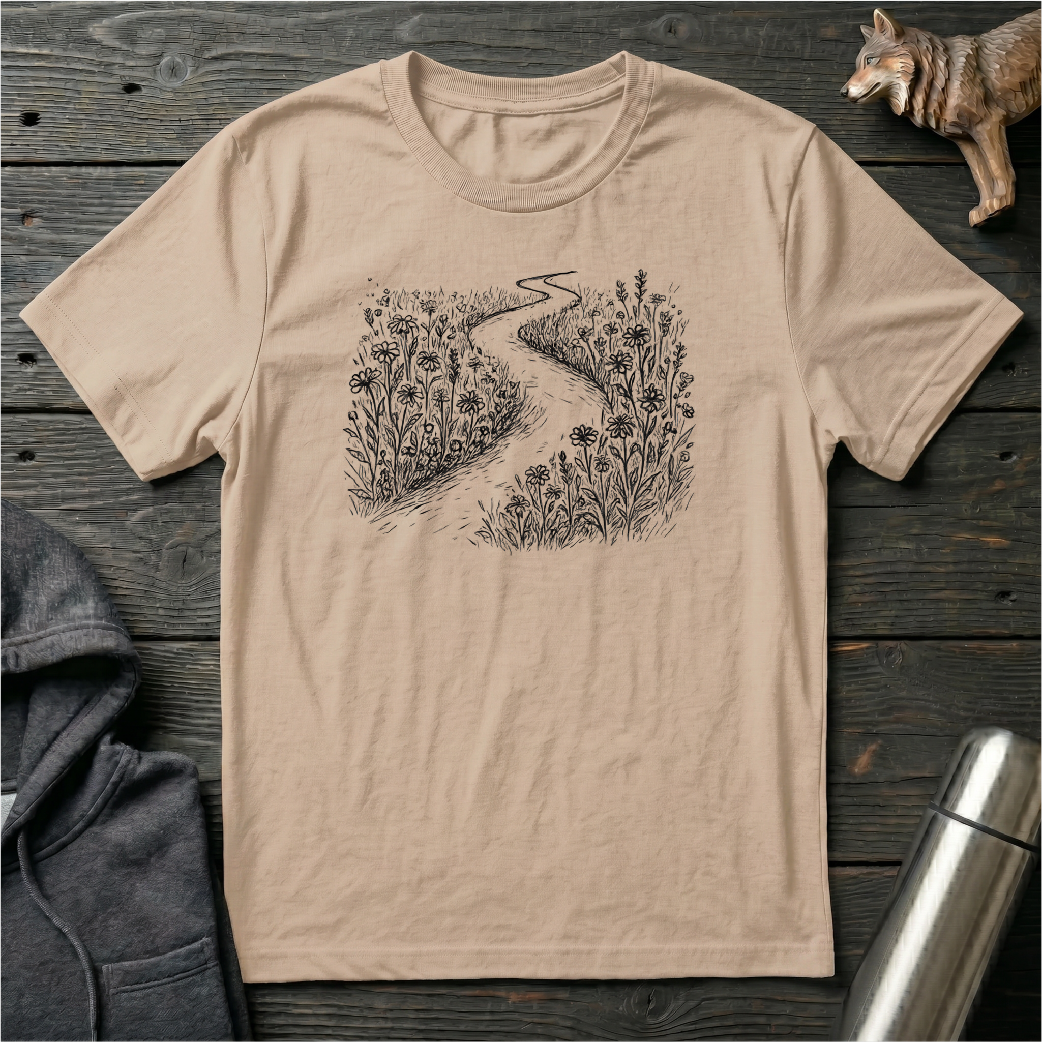 Meadow Path Sketch T-Shirt