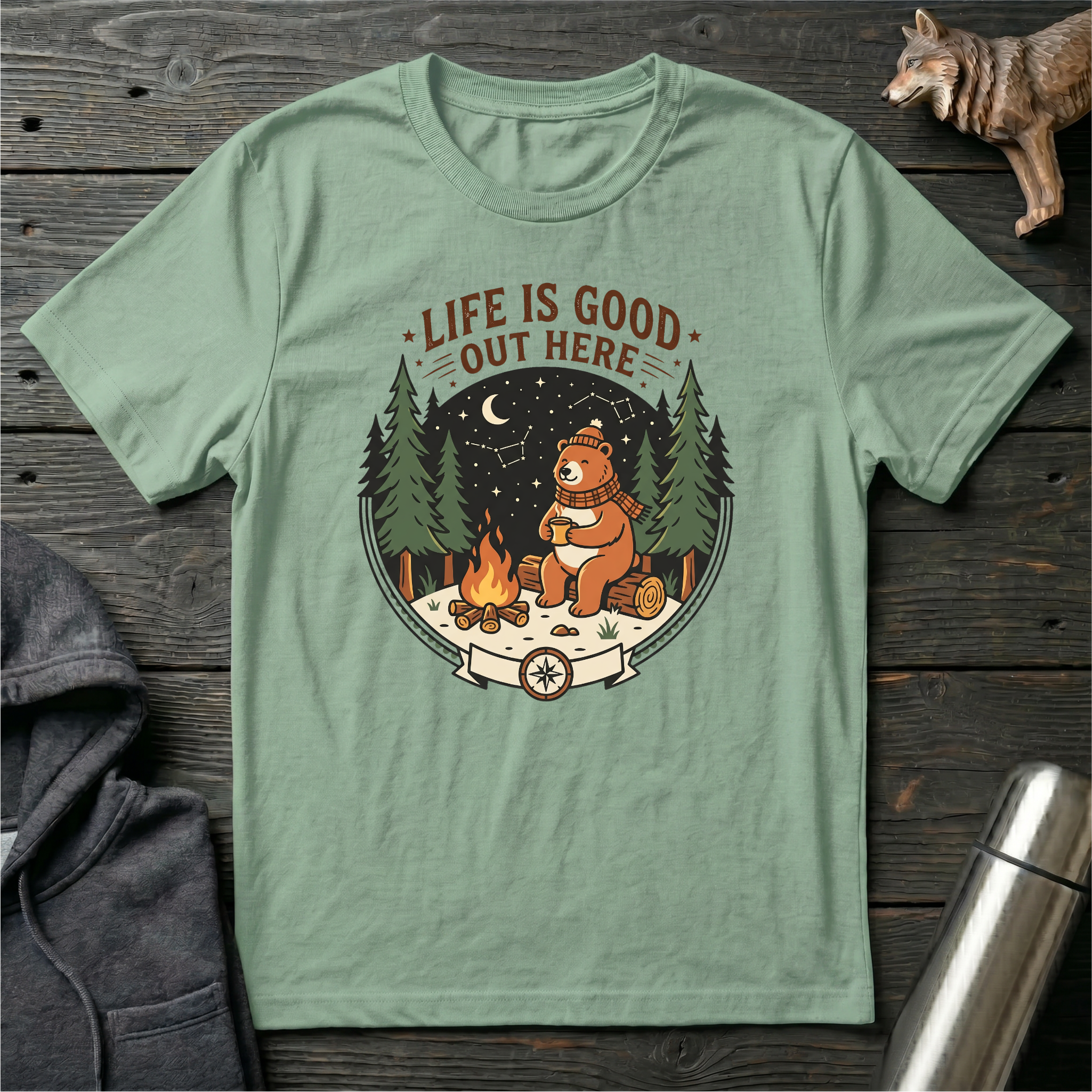 Life is Good Out Here Bear T-Shirt