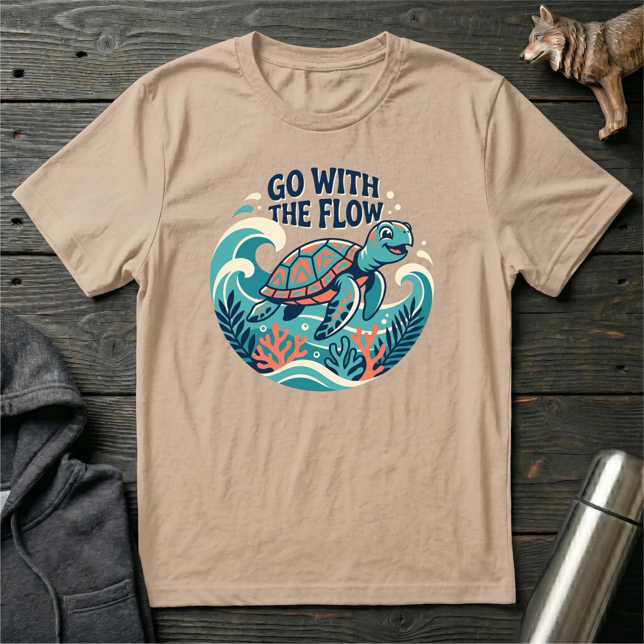 Go With the Flow Turtle T-Shirt