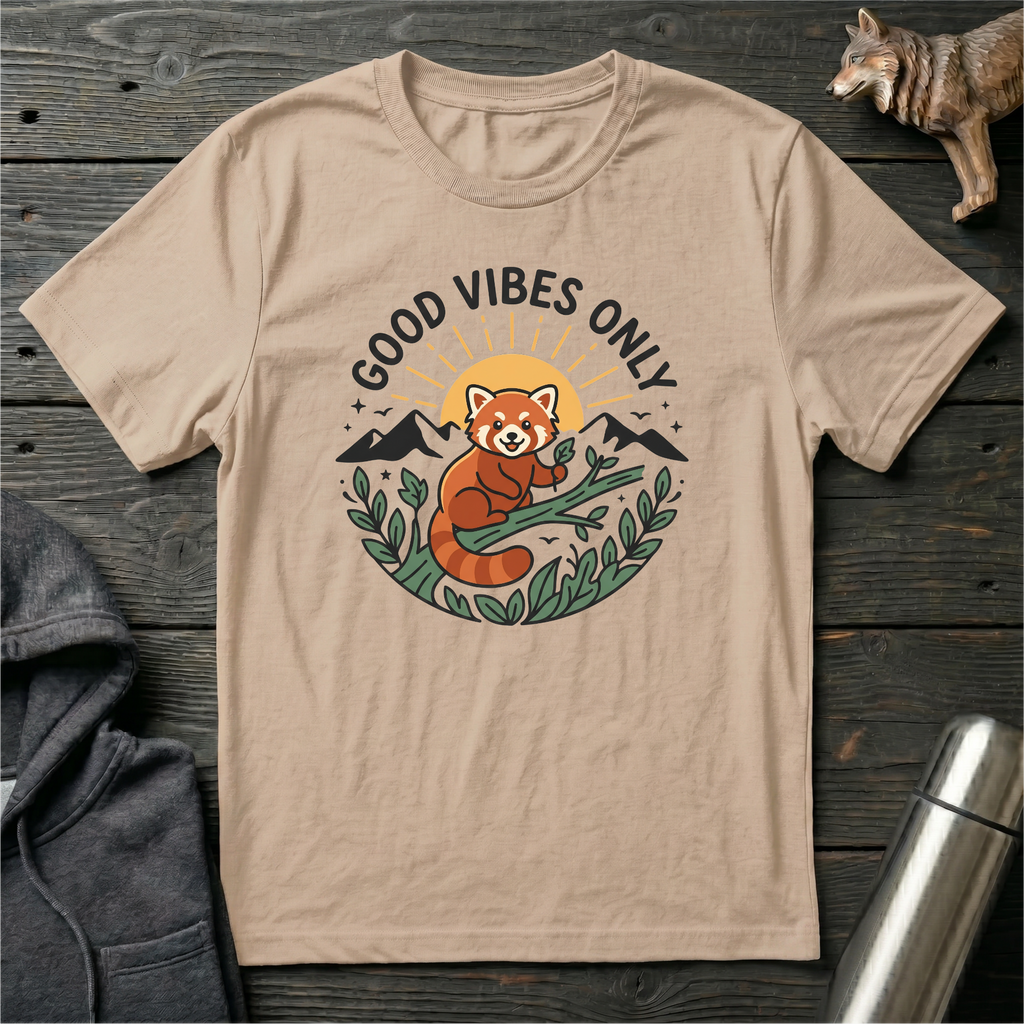 Good Vibes Only Red Panda T-Shirt