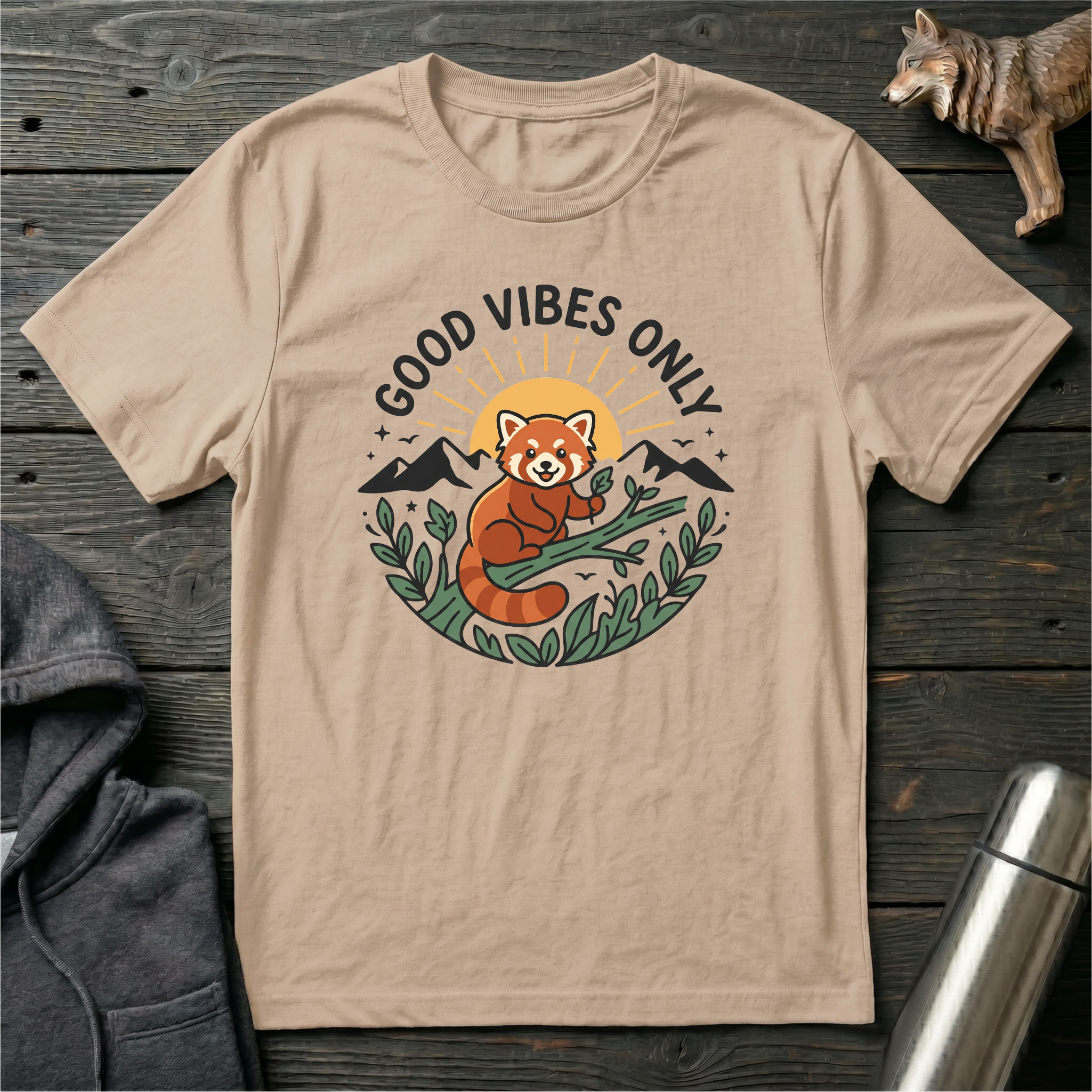 Good Vibes Only Red Panda T-Shirt