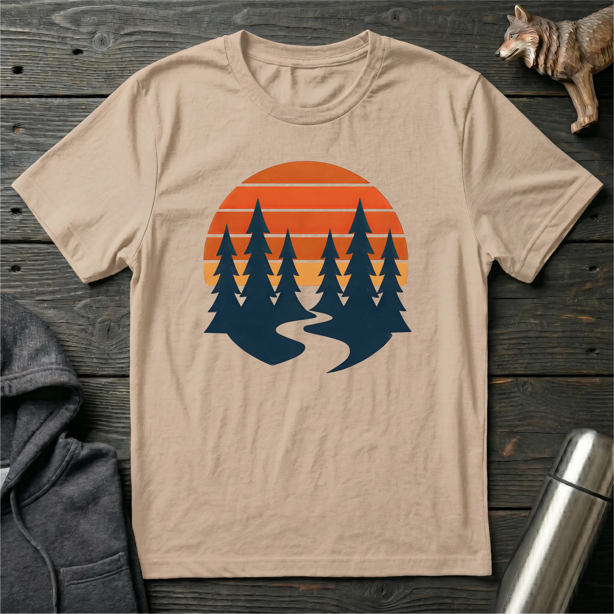 Retro Sunset Pines T-Shirt