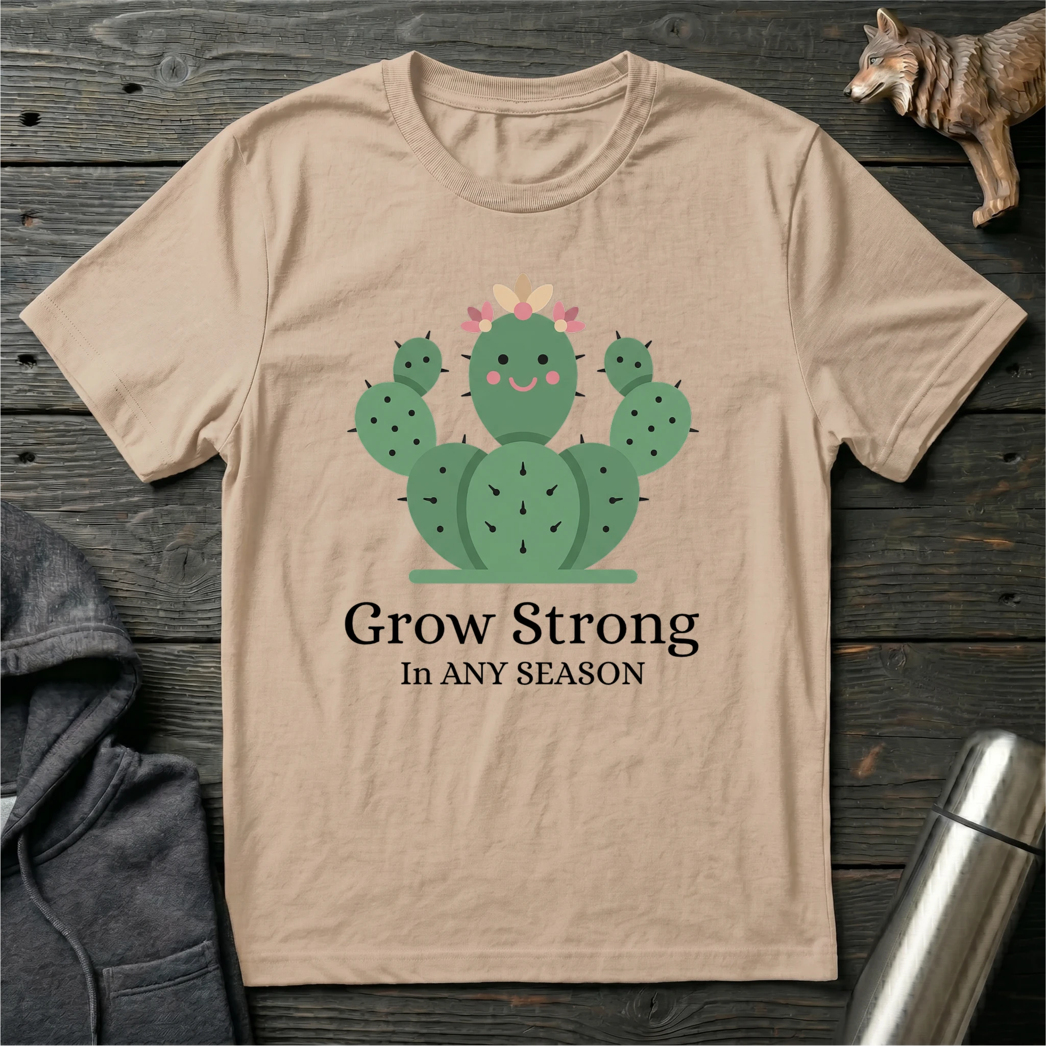 Grow Strong in Any Season Cactus T-Shirt