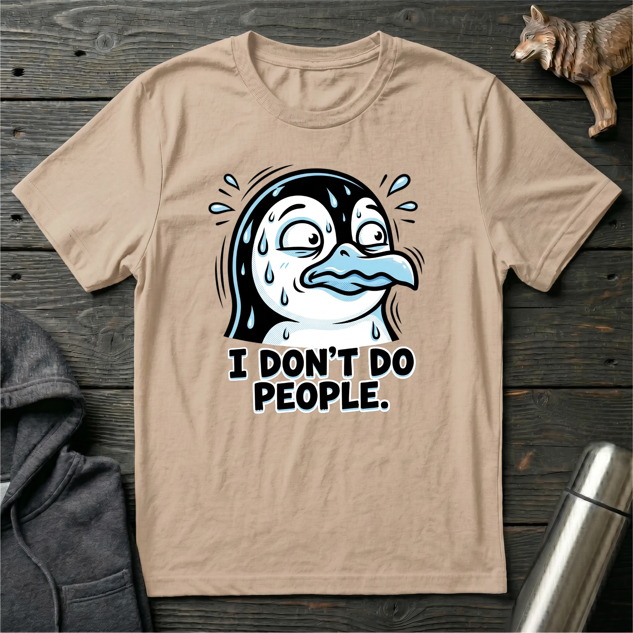 I Dont Do People Penguin T-Shirt
