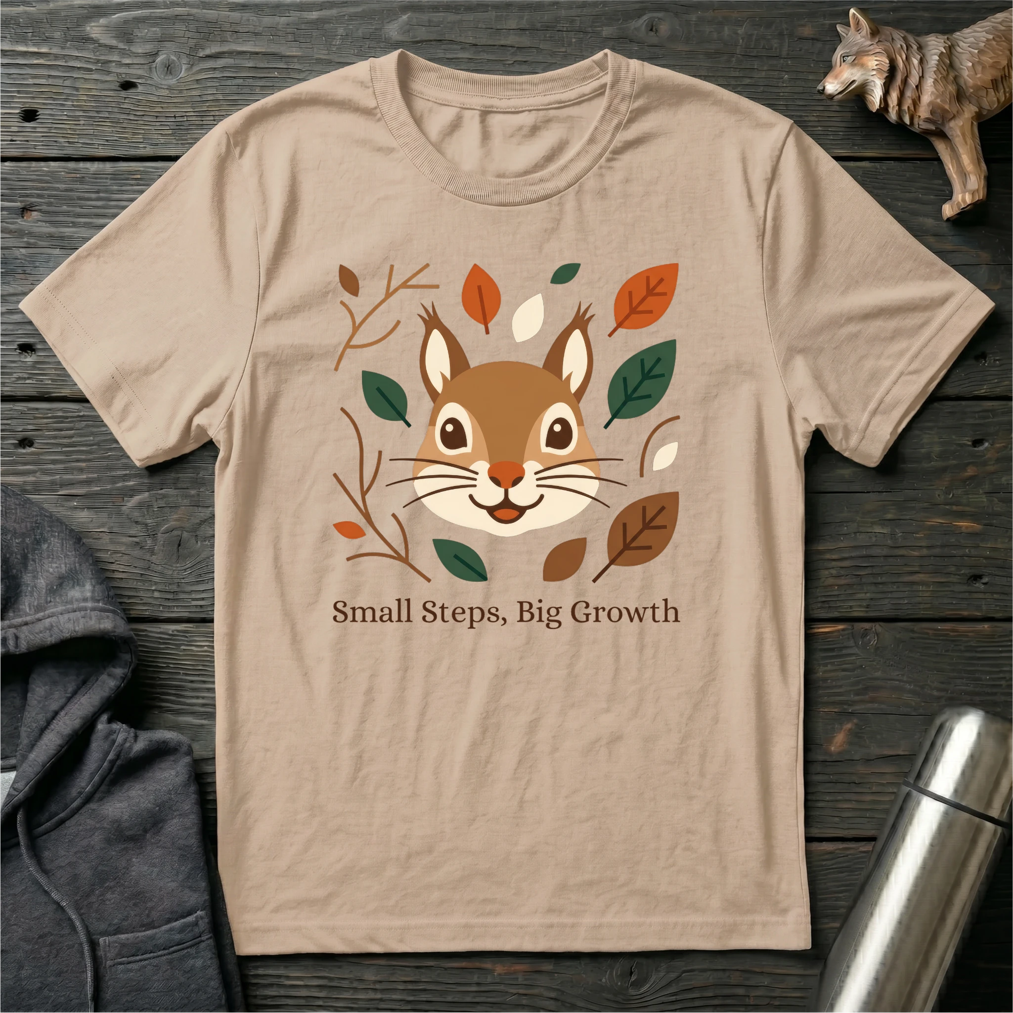 Small Steps, Big Growth Squirrel T-Shirt