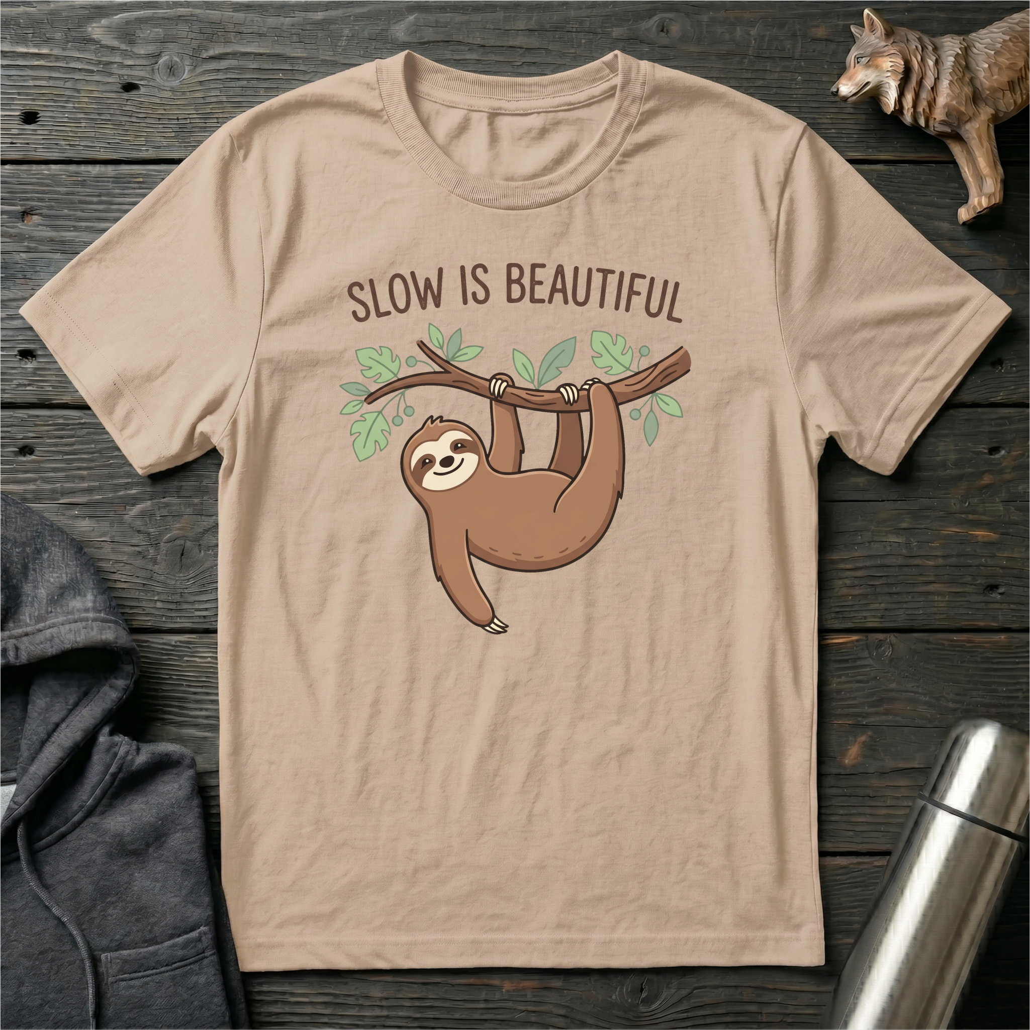 Slow Is Beautiful Sloth T-Shirt