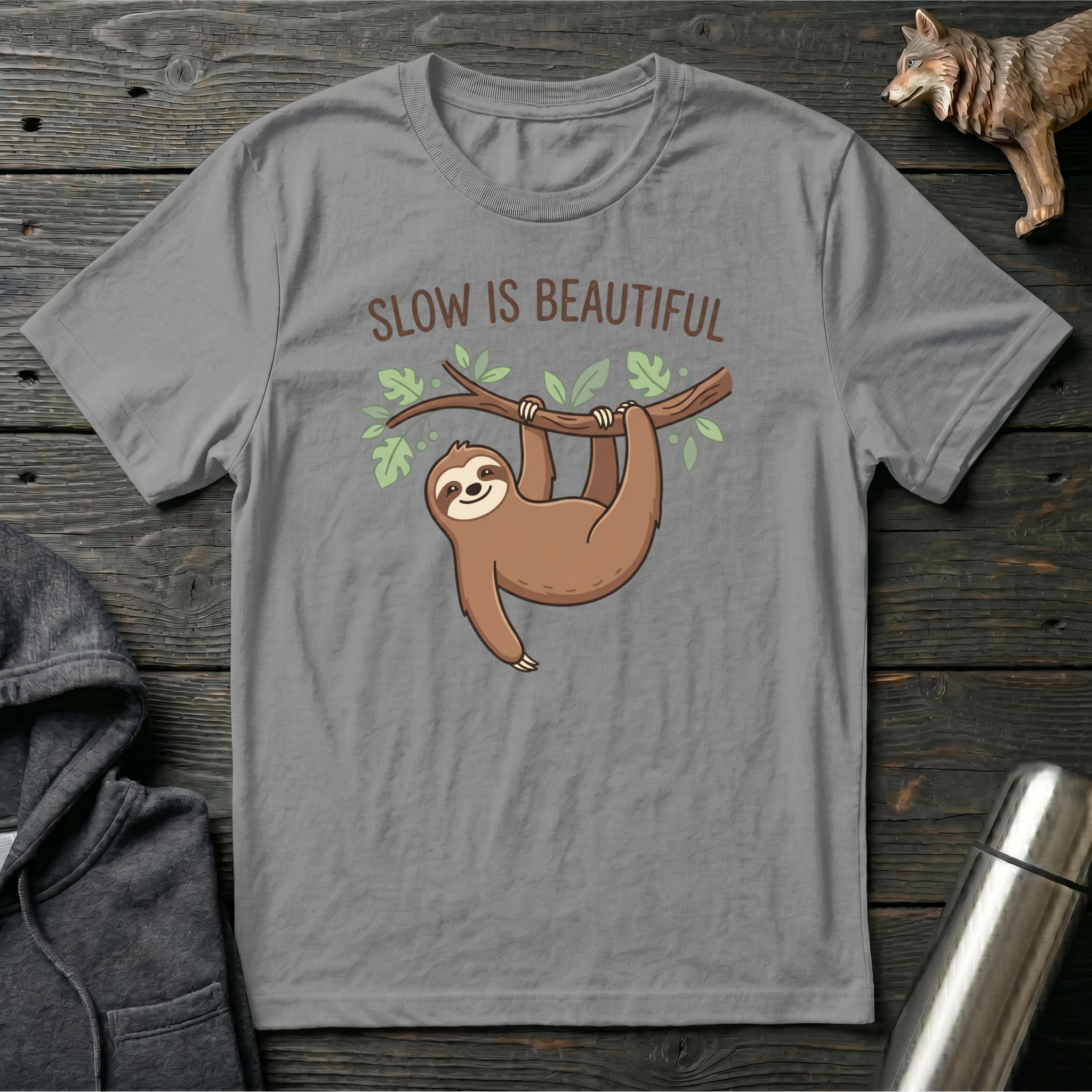 Slow Is Beautiful Sloth T-Shirt