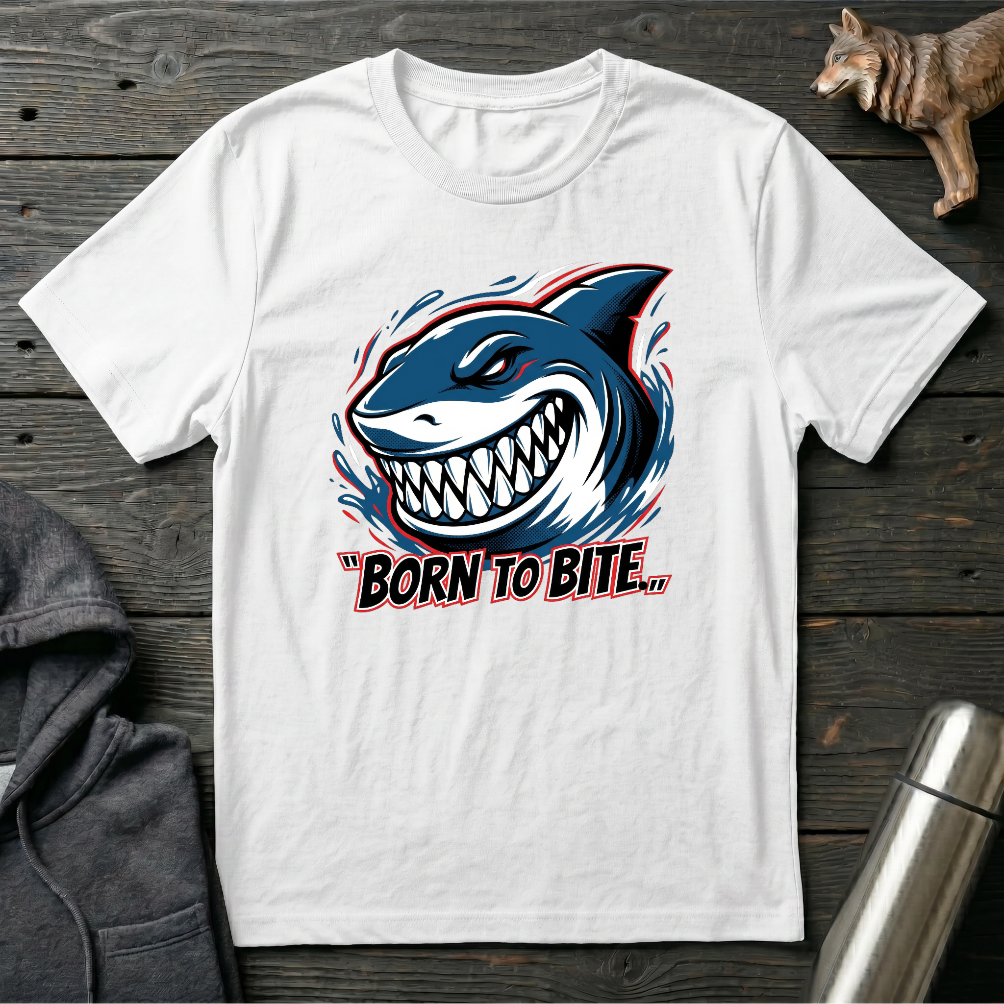 Born to Bite Side Shark T-Shirt