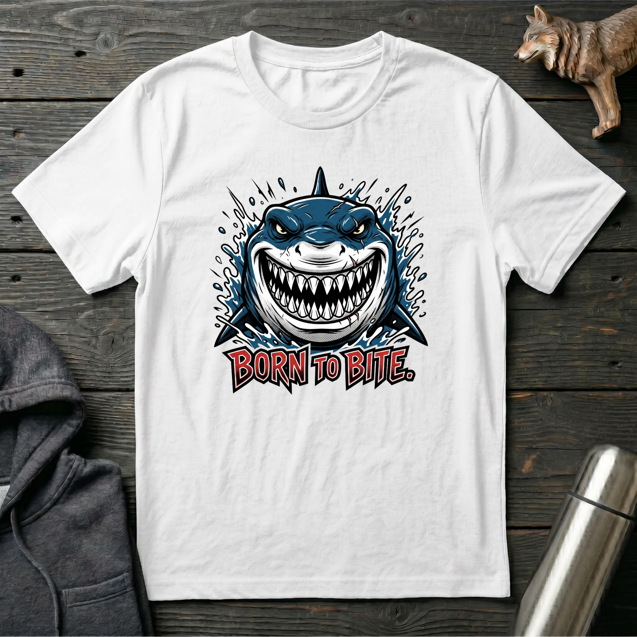Born to Bite Front Shark T-Shirt