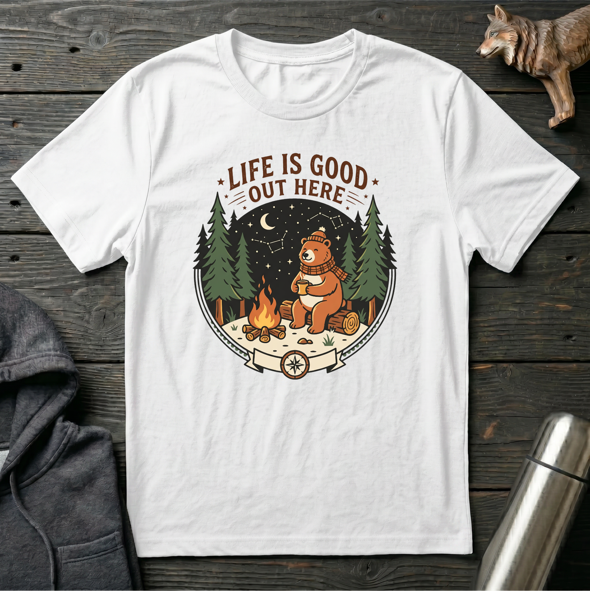 Life is Good Out Here Bear T-Shirt