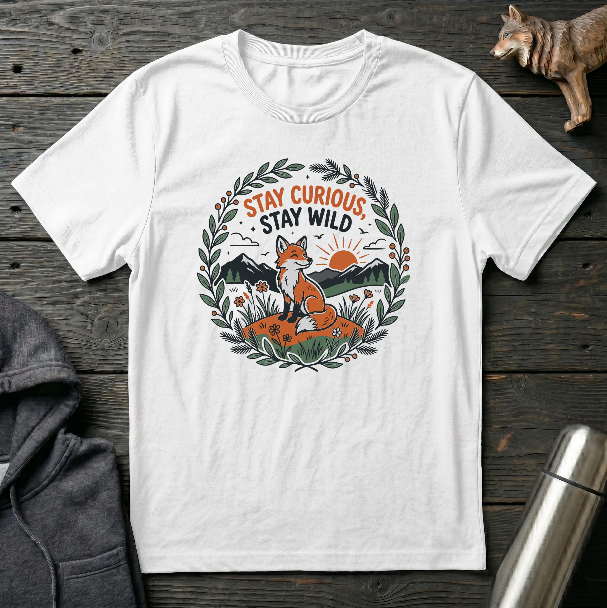 Stay Curious Stay Wild Fox T-Shirt