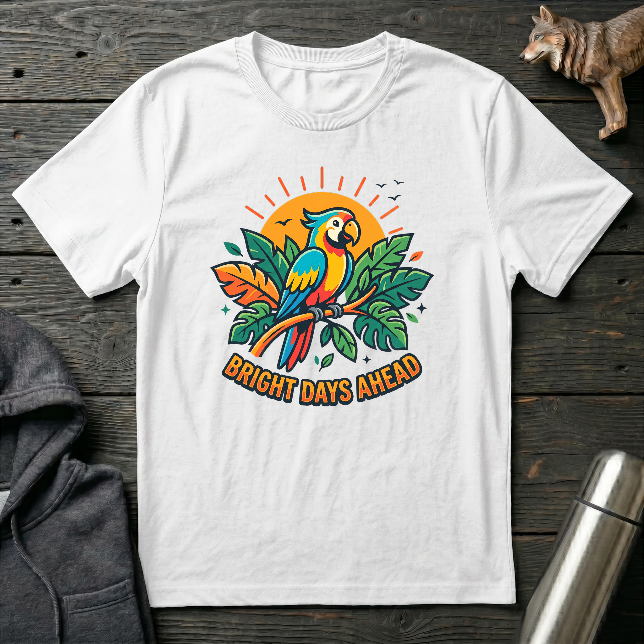 Bright Days Ahead Parrot T-Shirt