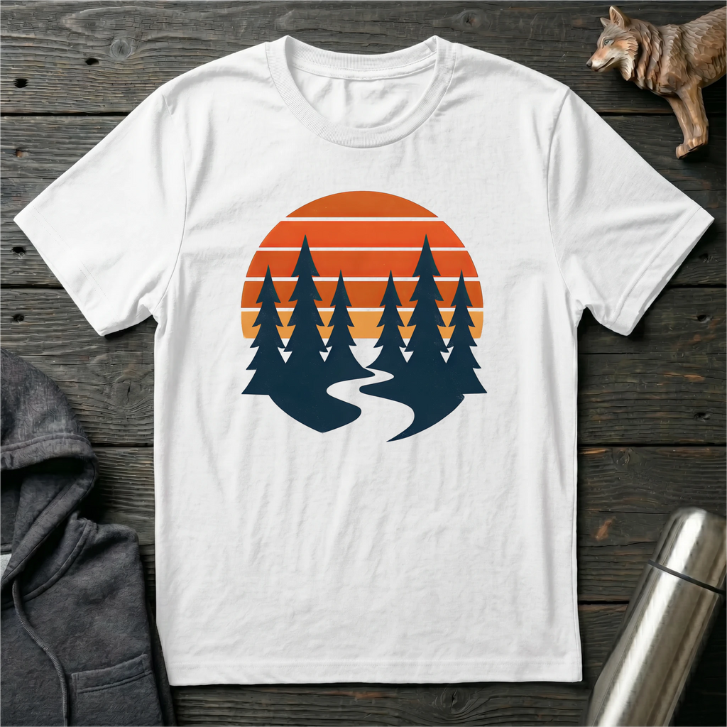 Retro Sunset Pines T-Shirt