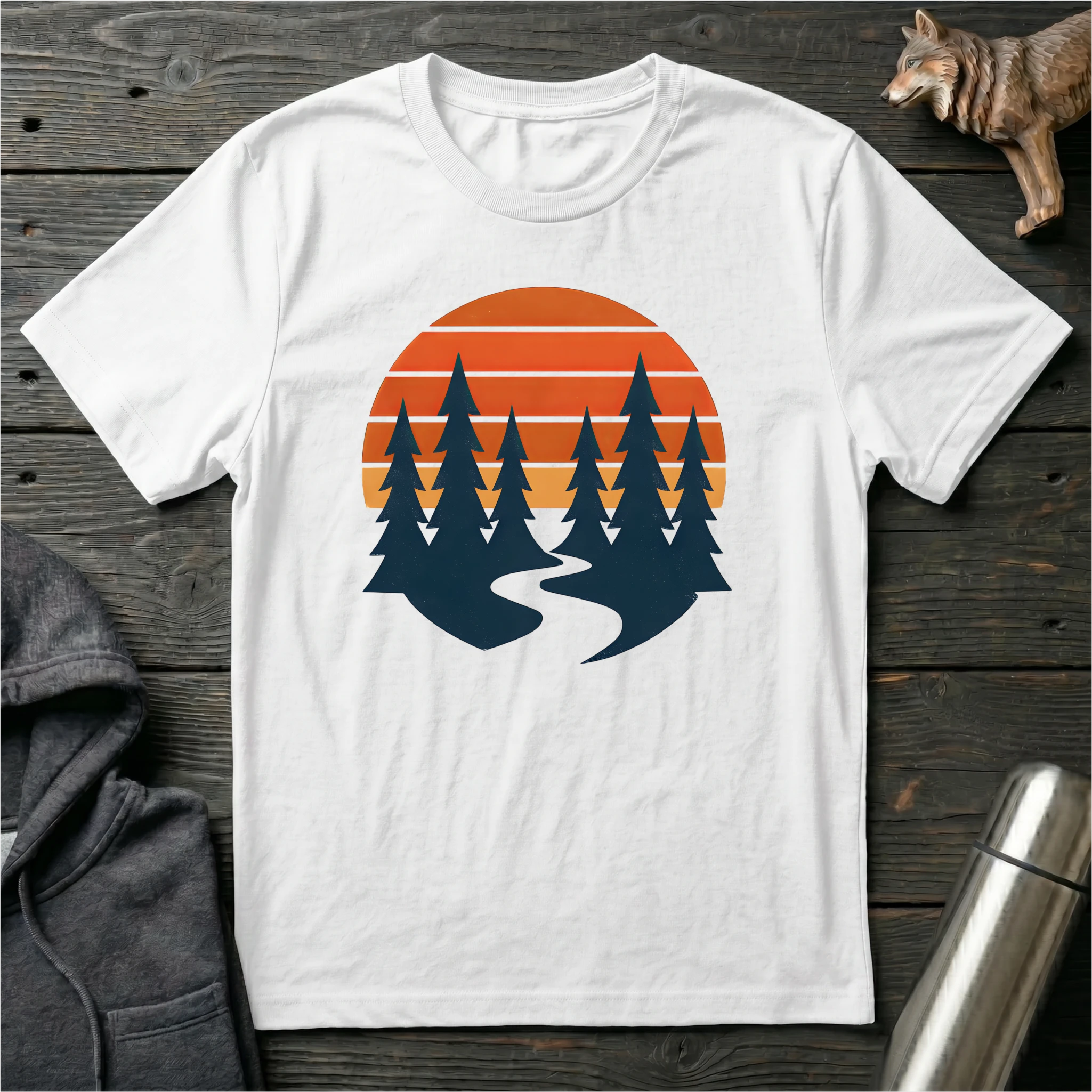 Retro Sunset Pines T-Shirt