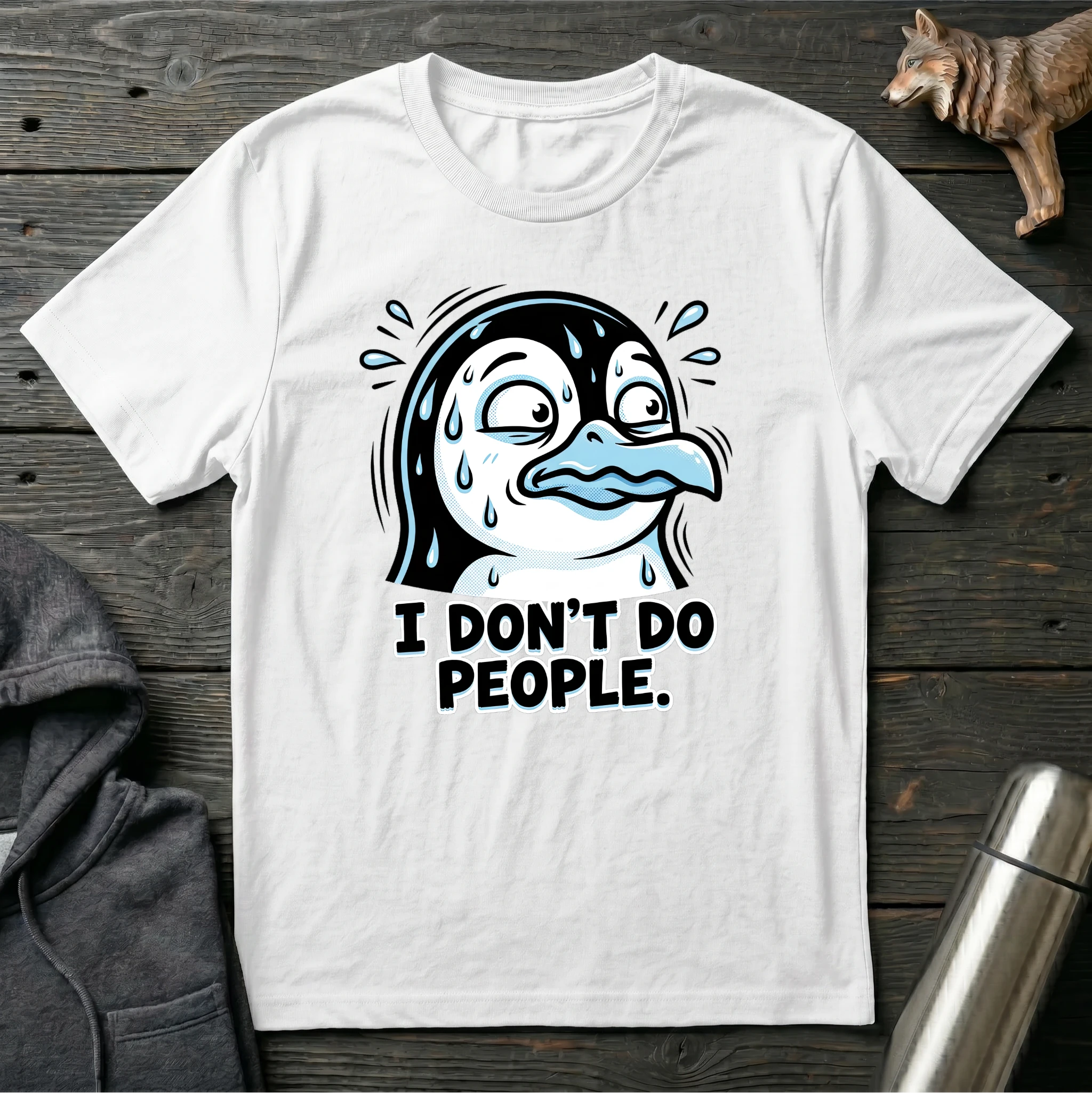 I Dont Do People Penguin T-Shirt