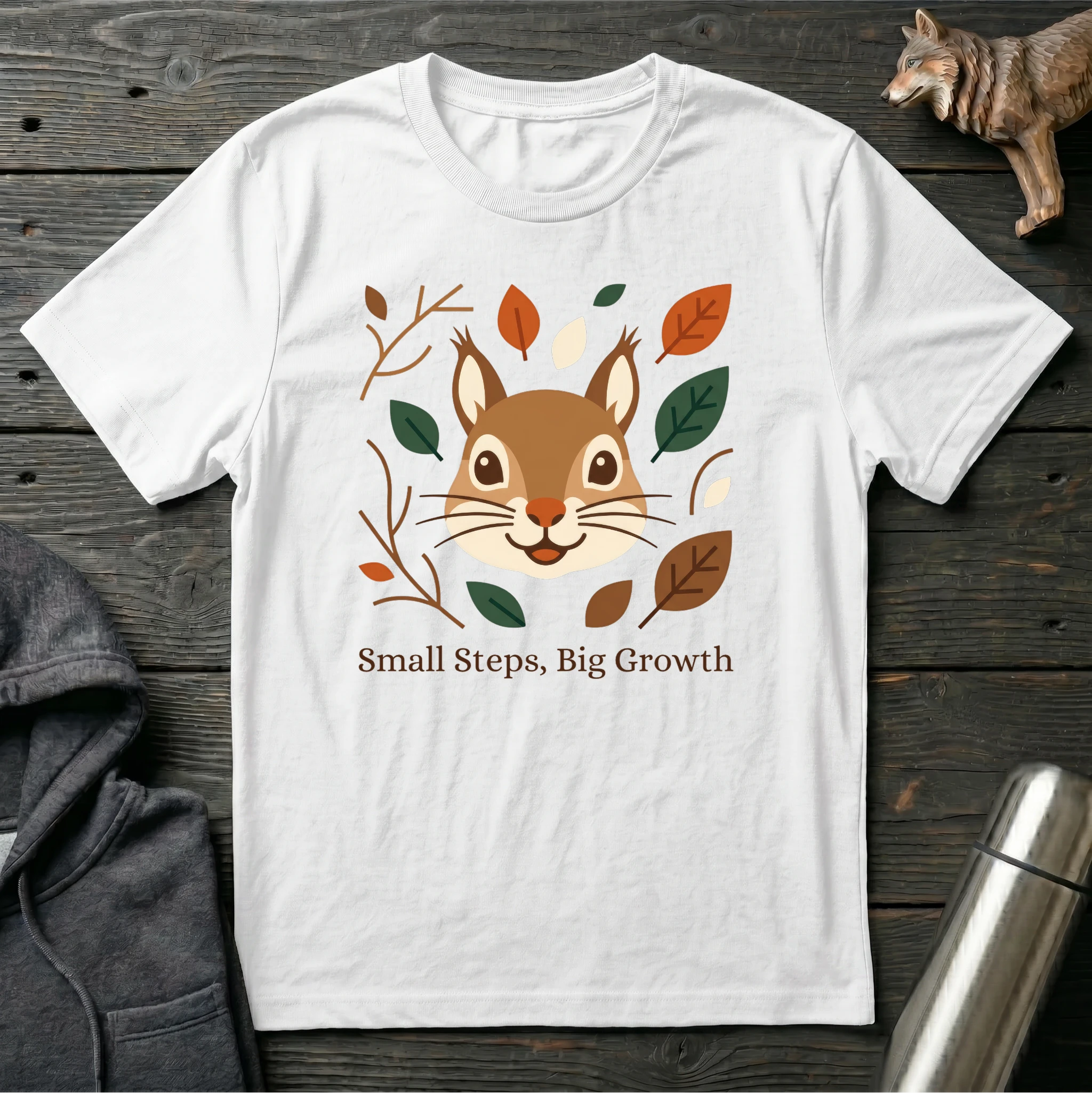 Small Steps, Big Growth Squirrel T-Shirt