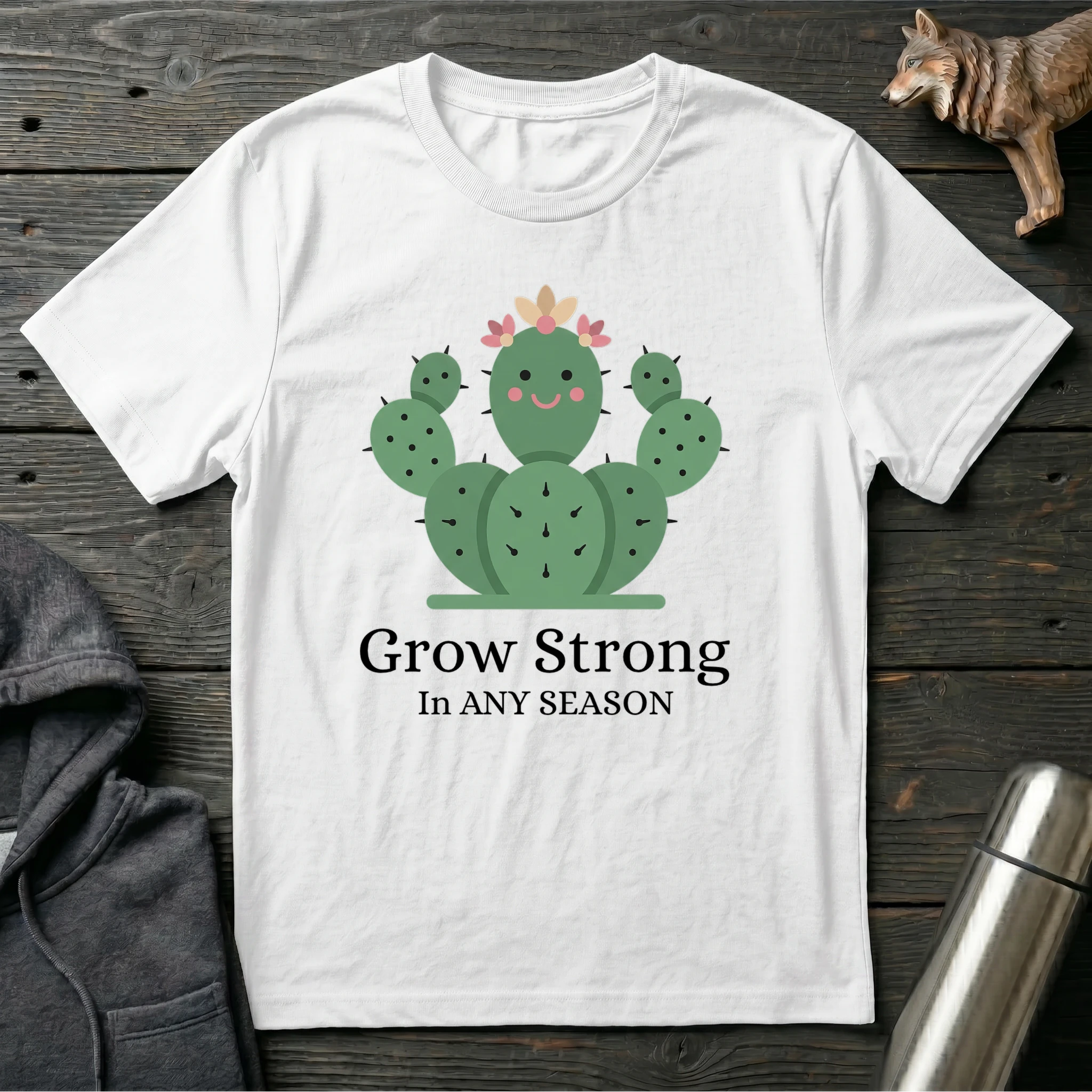 Grow Strong in Any Season Cactus T-Shirt