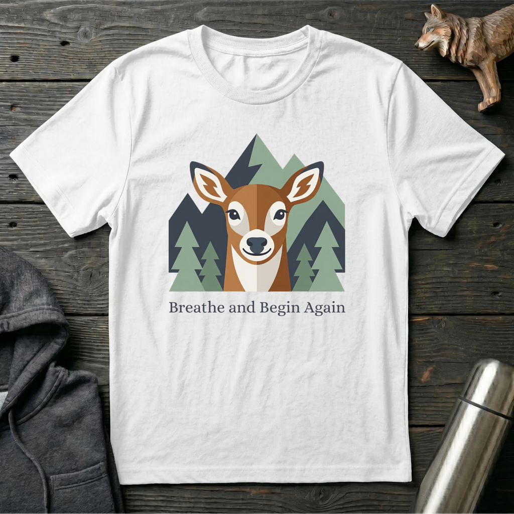 Breathe and Begin Again Deer T-Shirt