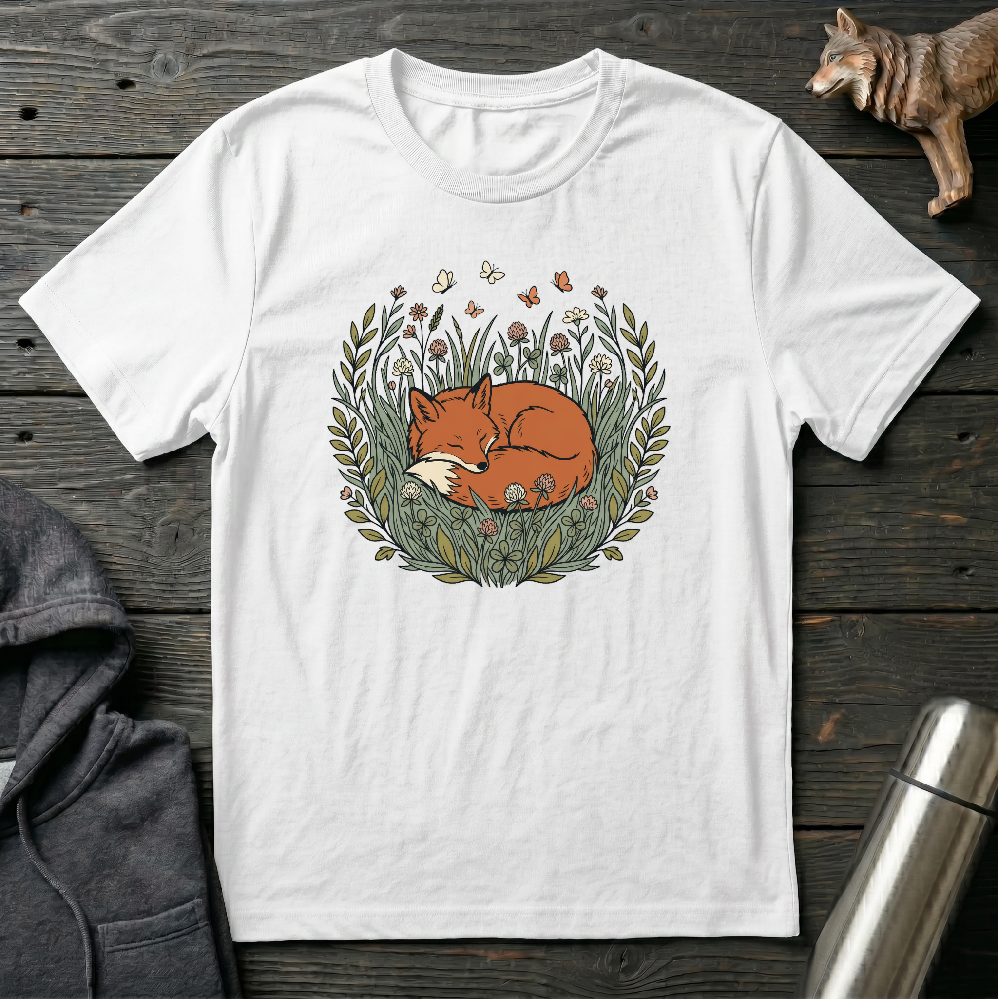 Cozy Sleeping Fox T-Shirt